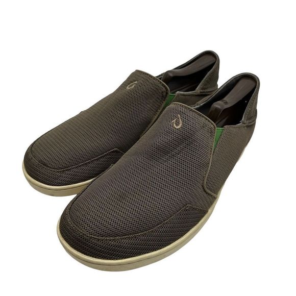 Olukai Nohea Mesh Mens 10 Casual Slip On Shoes Loafers Comfort Lightweight Brown - Picture 1 of 11